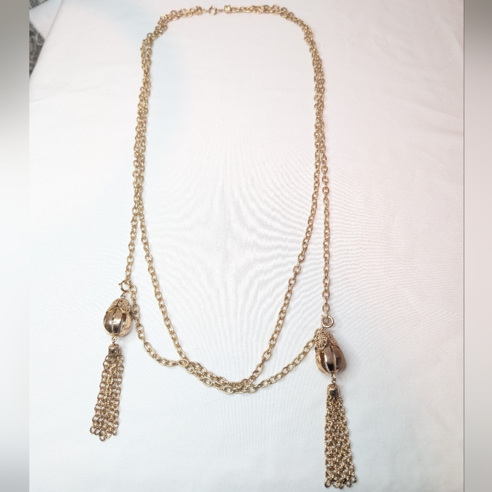 Long Double Chain Necklace